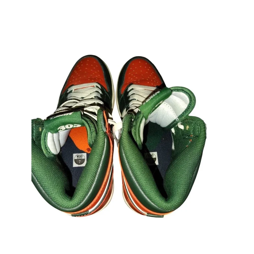 Size 7 Men's - SoleFly x Air Jordan 1 Retro High Art Basel Green White Orange 56